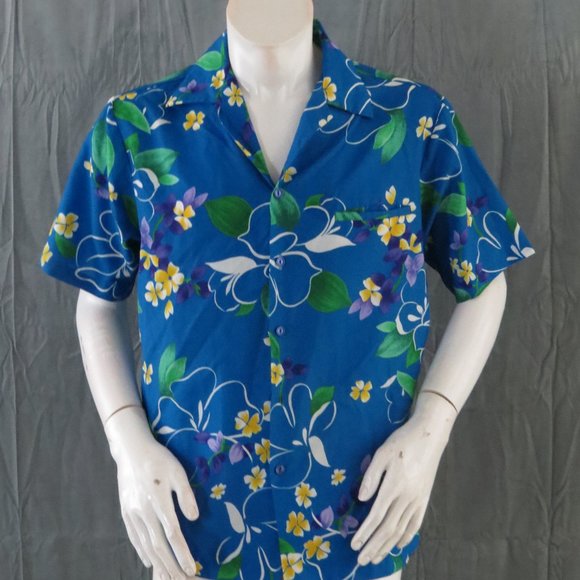 Vintage Hawaiian Shirt - Loud Floral Pattern by Hilo Hattie - Men's Large - Picture 1 of 10